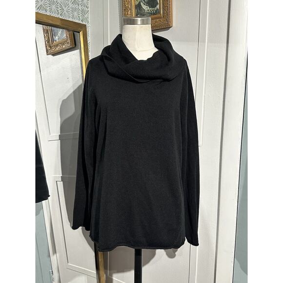 Chico's Sweaters - Chico’s 2 Cowl Neck Sweater Women Size Medium Black Pullover